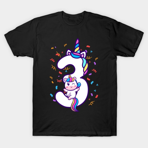 Funny Birthday Unicorn T-Shirt by Wagum Std